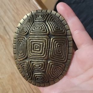 James Avery Brass Belt Buckle Turtle shell belt buckle rare item